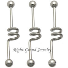 Jewelry Factory Made Christmas Steel Industrial Barbell Earrings
